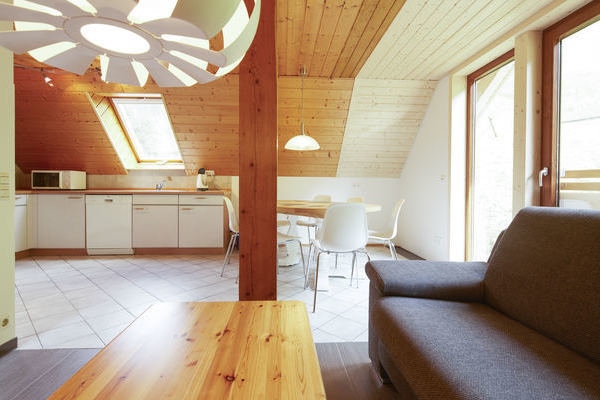 Wohnzimmer - der Ferienwohnung "Hornberg" des Gasthaus Felsenstble in St. Mrgen im Schwarzwald